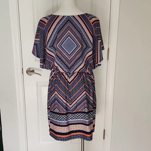 Halo Orange & Blue Geometric Dress - Picture 8 of 12